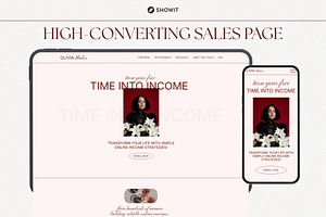 Course Sales Page Showit Template, a Websites & App Template by OliaMuseDesign