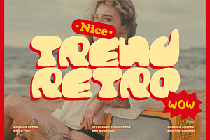 Trendretro - 80s & 90s Display Font, a Sans Serif Font by CreativeFolks