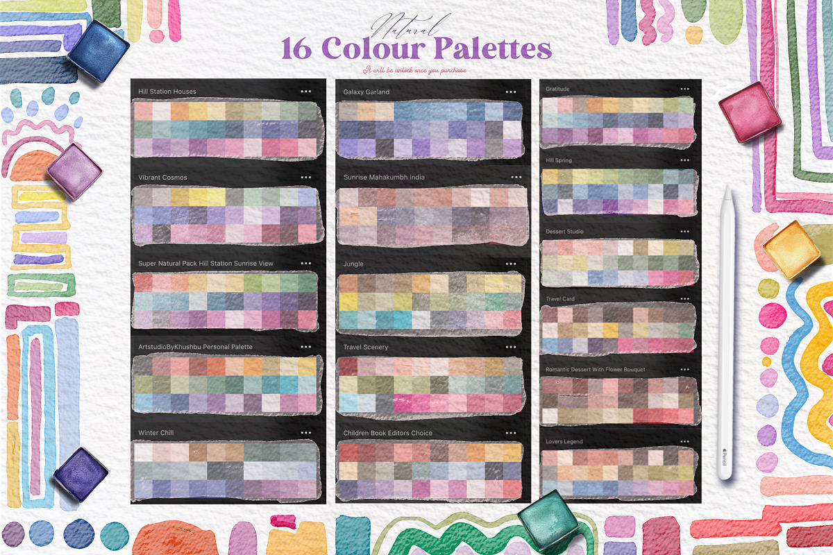 Super Natural Watercolour Brushes, a Brush Add-On by ArtstudioByKhushbu (Photo 12 of 12)
