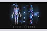 Human body HUD interface, a Technology Illustration by Andrew_Derr (Thumbnail 2 of 4)
