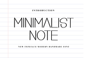 Minimalist Note, a Sans Serif Font by InermediaSTUDIO (Thumbnail 1 of 8)