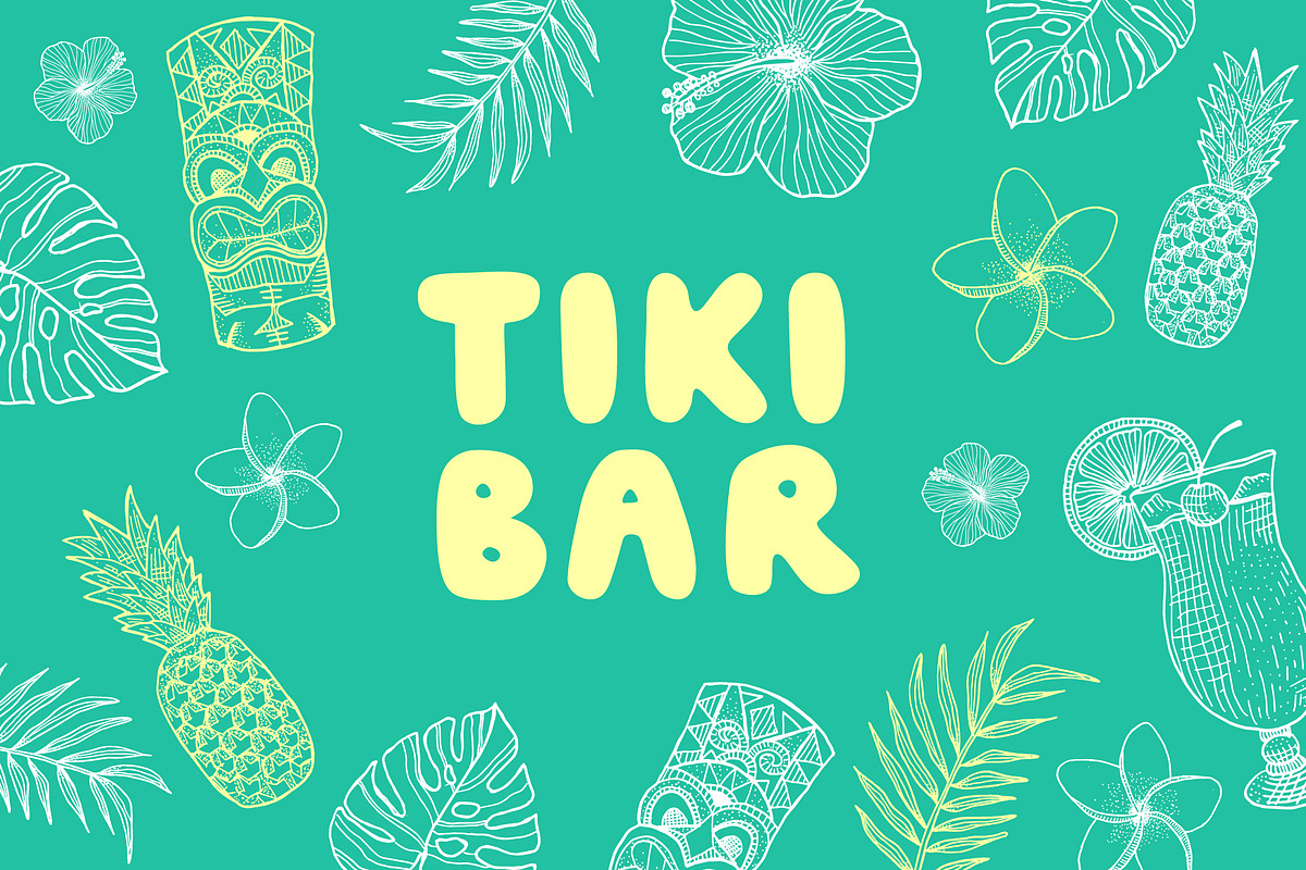 Tropical Leaves & Illustration Pack, a Food Illustration by Galaxybomb (Photo 4 of 4)