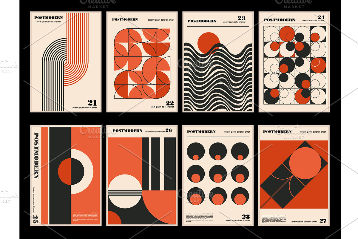 Artworks posters inspired postmodern, a Decorative Illustration by Pgmart