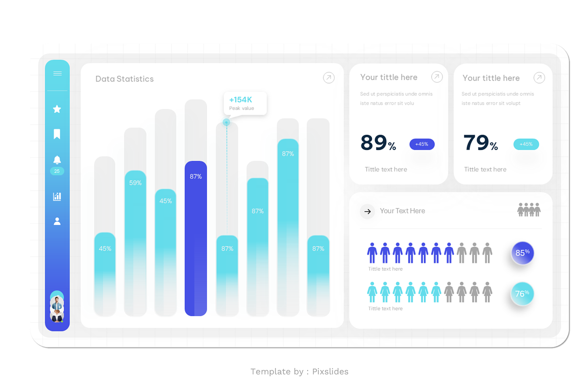 Data Statistics PowerPoint, a Presentation Template by Pixslides (Photo 3 of 7)