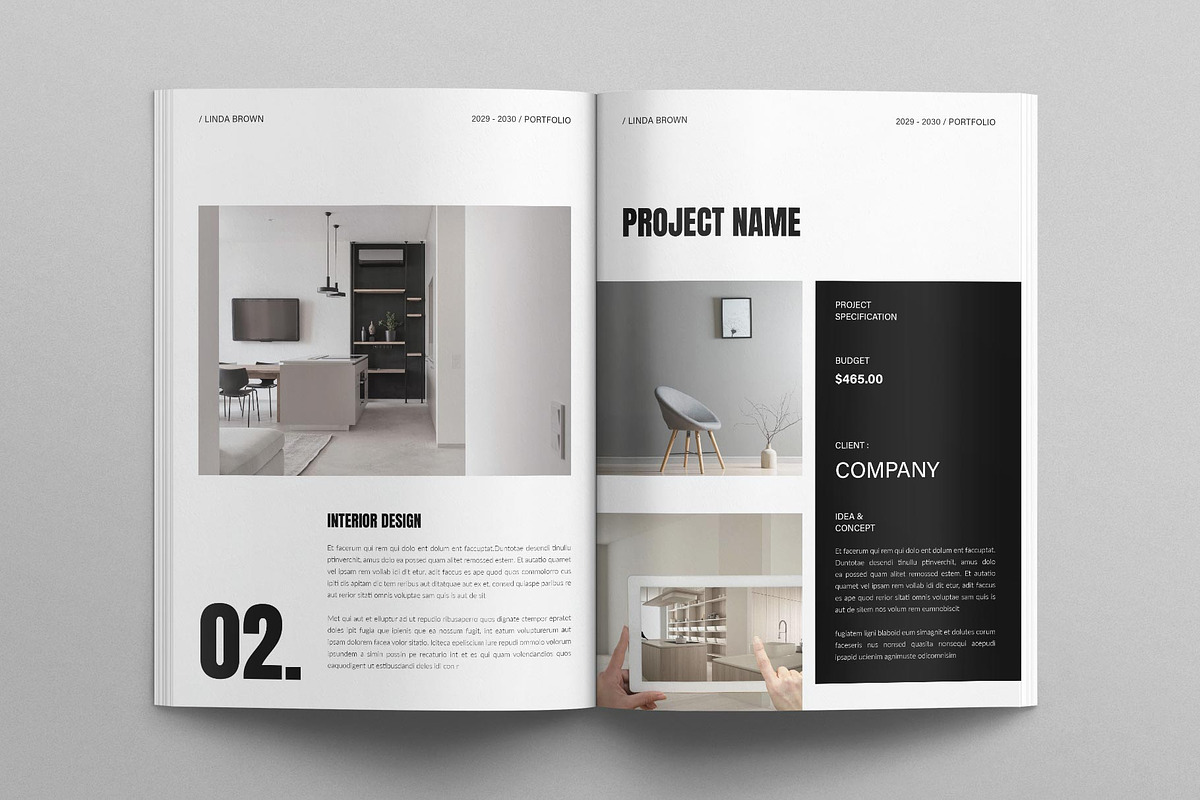 Interior Magazine Template, a Magazine Template by E-Type (Photo 4 of 7)