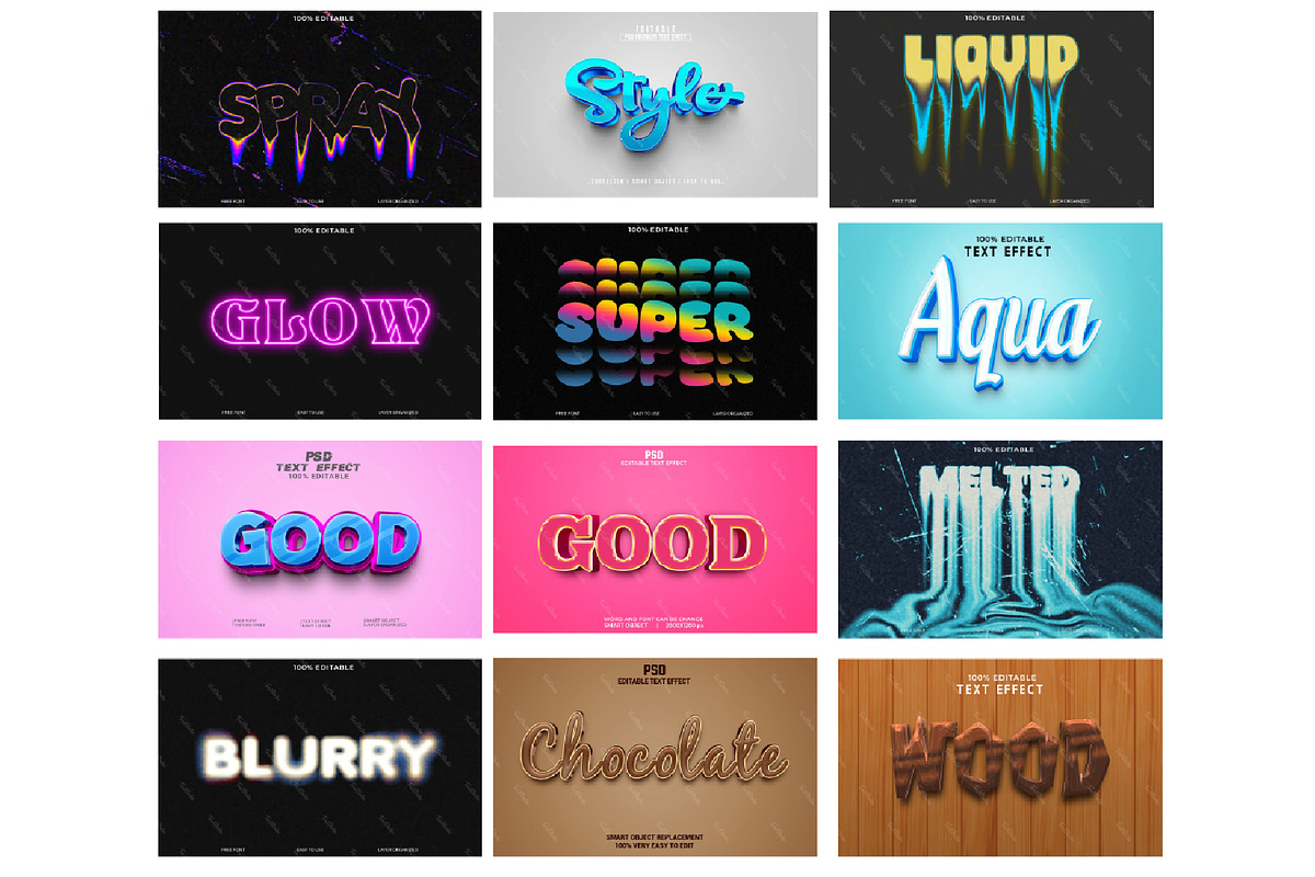 Photoshop Text Effects , text effect, an Action Add-On by Chipshpow Graphics (Photo 7 of 7)