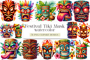 Festival Tiki Mask Clipart, an Illustration by DreamArtGraphic (Thumbnail 1 of 4)