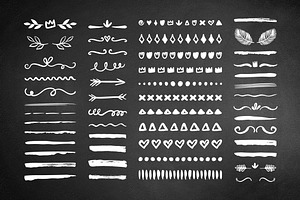 50 Hand drawn borders dividers set