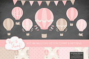 Pink Hot Air Balloons & Patterns, an Illustration by Amanda Ilkov (Thumbnail 2 of 5)