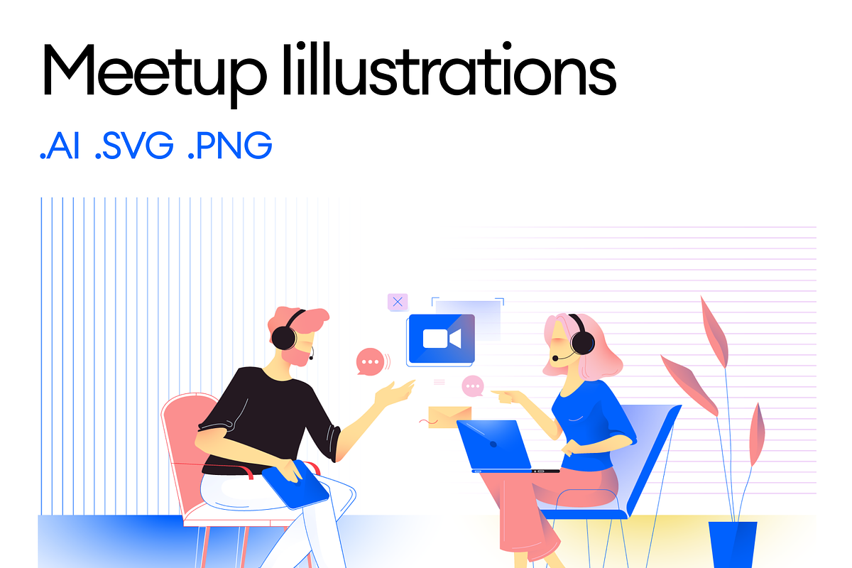 Meetup illustrations, a Templates & Theme by Craftwork