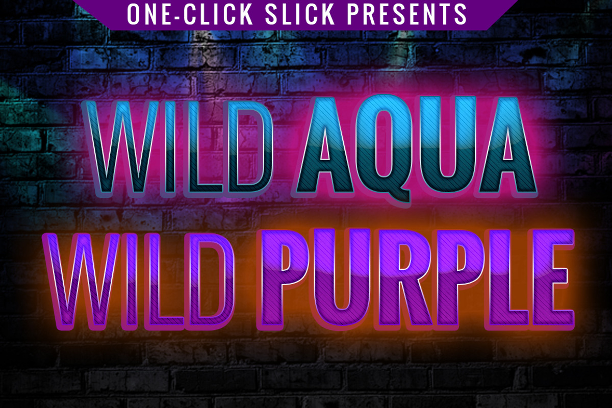 Glossy Rave Styles for Photoshop, a Layer Style Add-On by One-Click Slick (Photo 5 of 5)