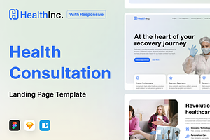 HealthInc - Health Consultant UI Kit, an UI Kit Template by Agensip Design Agency
