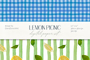 Lemon Citrus Digital Paper Pack, a Pattern Graphic by Elena Dorosh (Thumbnail 4 of 7)
