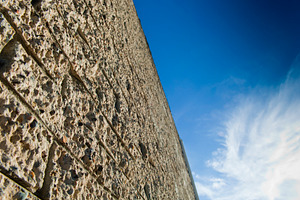 Rough Wall And Sky, an Abstract Photo by THP Creative