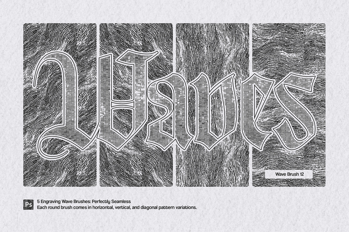 Timeless Engraving Photoshop Brushes, a Brush Add-On by brushapes.com (Photo 7 of 13)