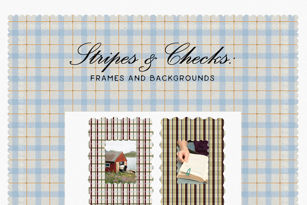 Stripes & Checks: Frames Backgrounds, a Texture Graphic by Purple (Photo 8 of 15)