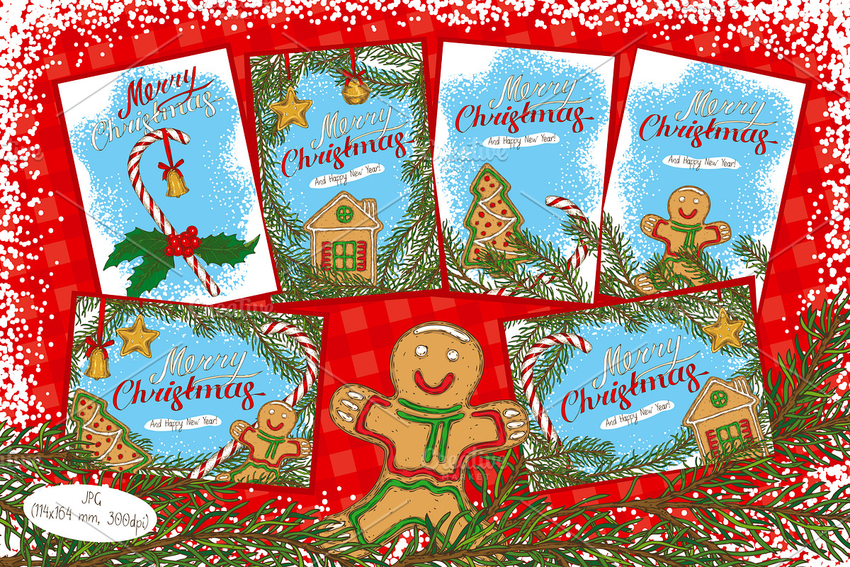 Merry Christmas Design Set, a Decorative Illustration by DeepFuze (Photo 4 of 9)