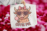 Valentine Highland Cow PNG, an Illustration by CraftArtStudio (Thumbnail 1 of 4)