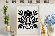 Stencil Floral Ornament Vector, a Decorative Illustration by MARYCRAFTIRIA (Thumbnail 3 of 3)