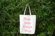 Tote bag mockup containing tote bag mockup, fabric, and background, a Beauty & Fashion Photo by Leo Flo Mockups (Thumbnail 1 of 3)