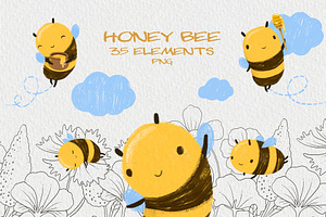 Cute Honey Bee Clipart