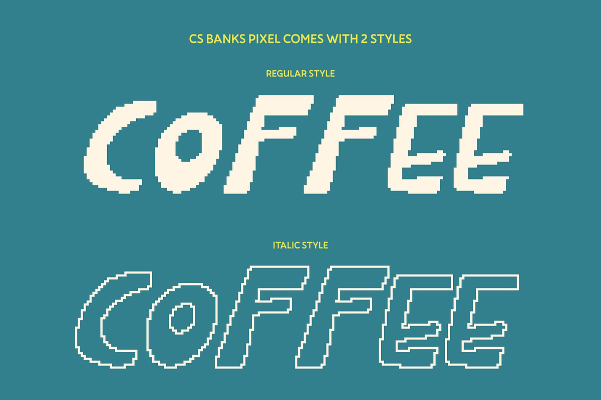 CS Banks Pixel, a Handwritten Font by Craft Supply Co. (Photo 4 of 8)