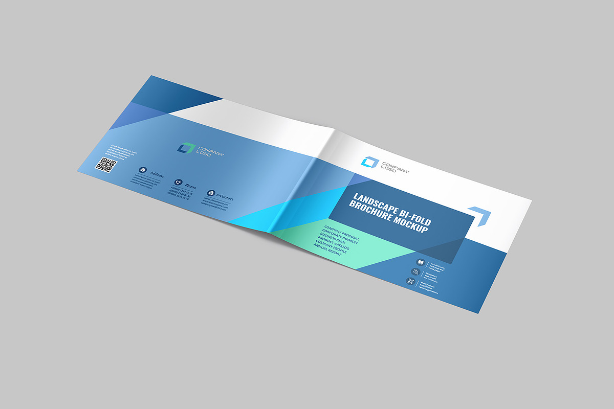 A4 Landscape Bi-Fold Brochure Mockup, a Books & Magazine Mockup by Illusiongraphic (Photo 3 of 17)