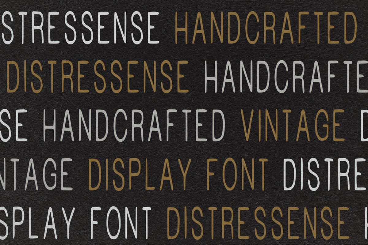 Distressense | Display Font, a Sans Serif Font by RS Design Co. (Photo 5 of 5)