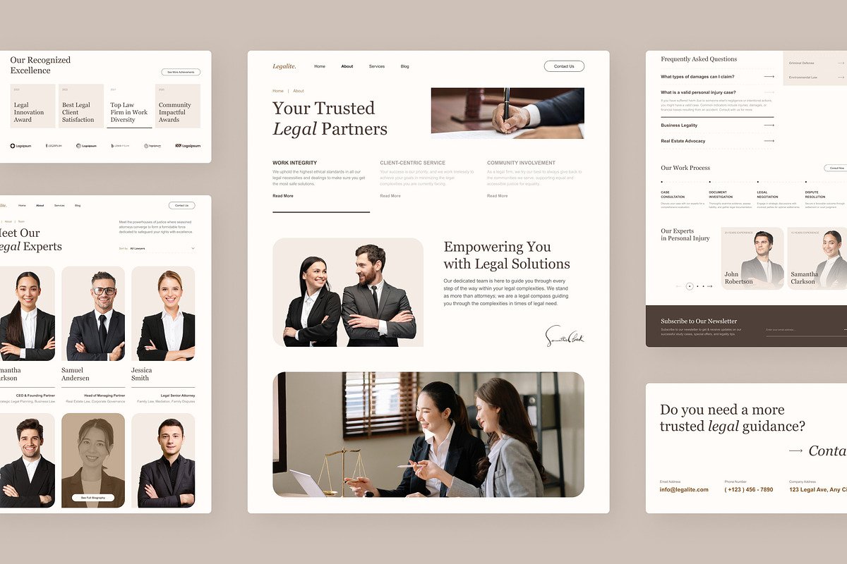 LegaLite - Law Firm Website, an UI Kit Template by peterdraw (Photo 5 of 5)