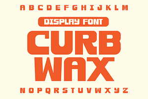 Curb Wax Display Font