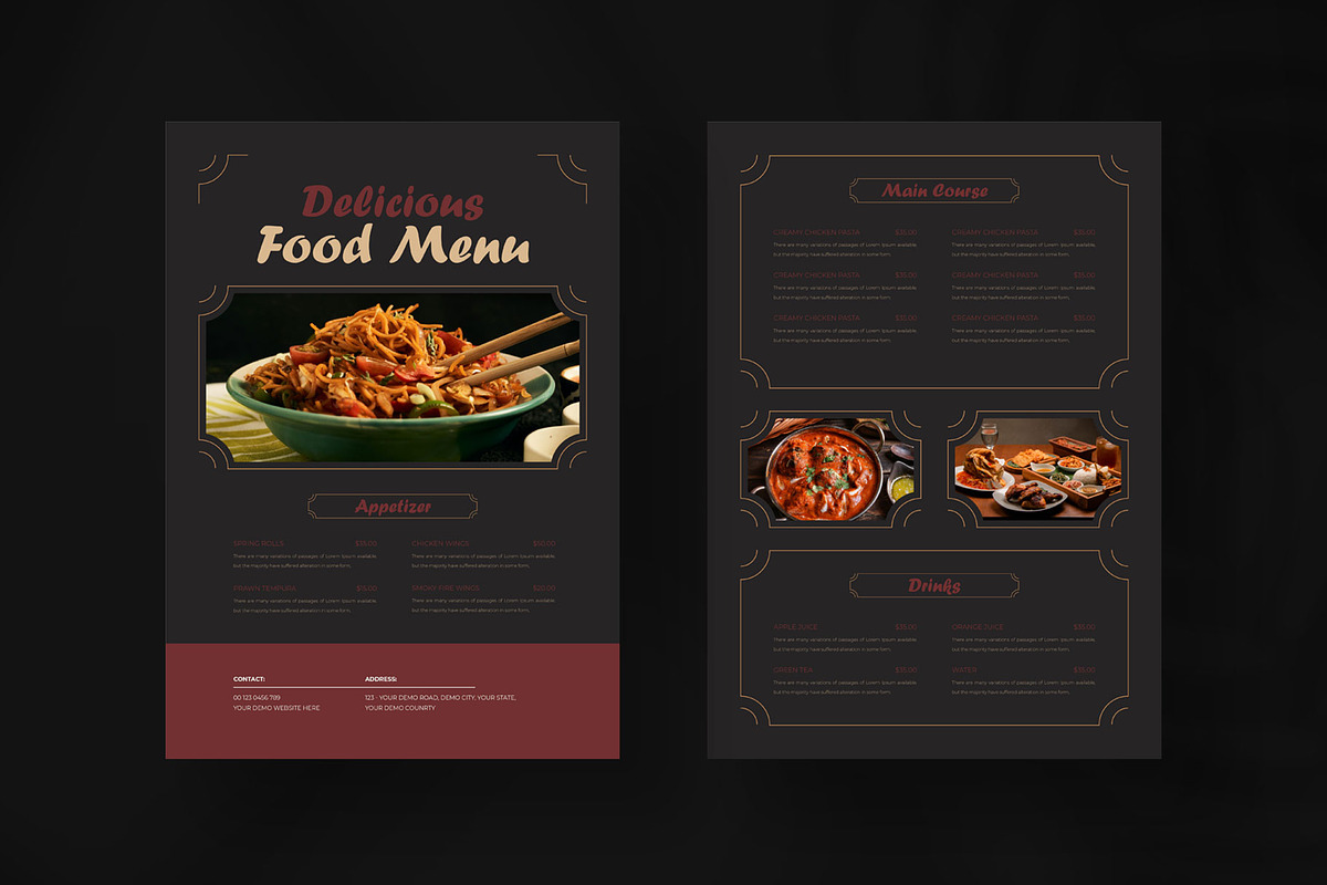 Restaurant food menu template, a Flyer Template by Tanmoy Topu (Photo 2 of 2)