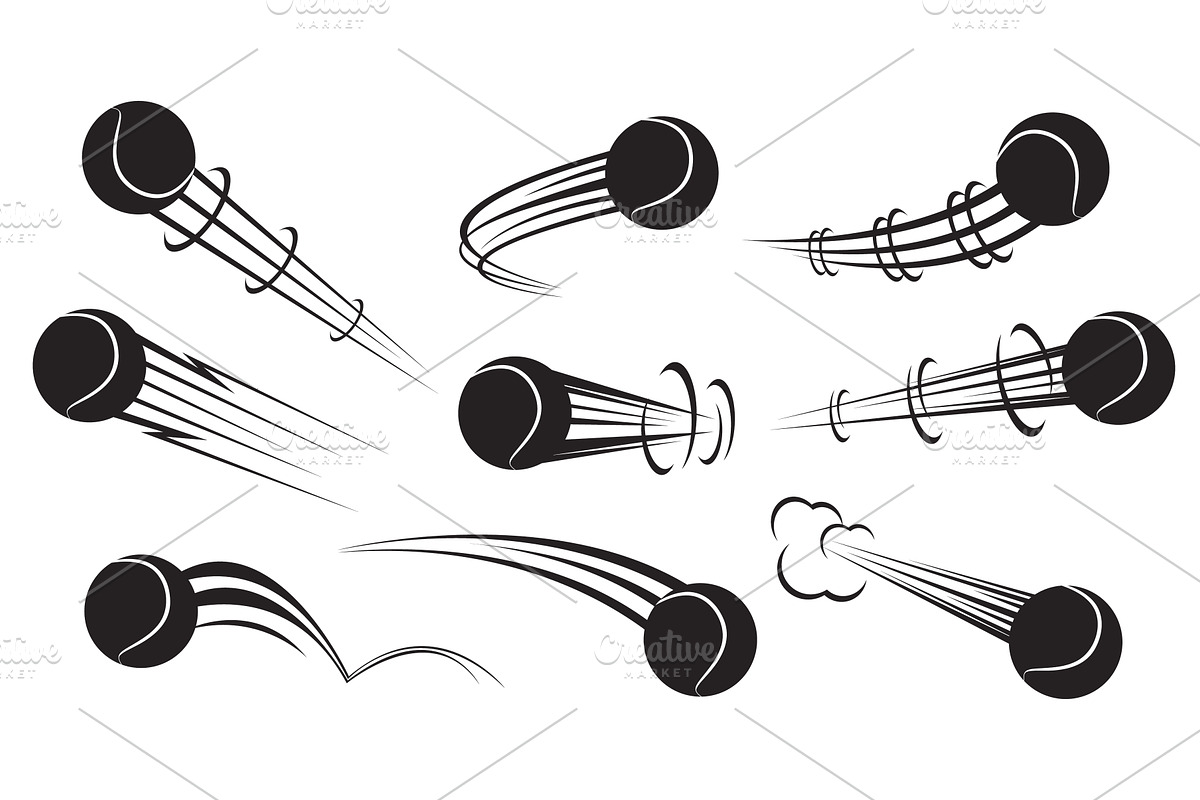 Flying balls for playing tennis with, a Sport Illustration by Vectorbuum