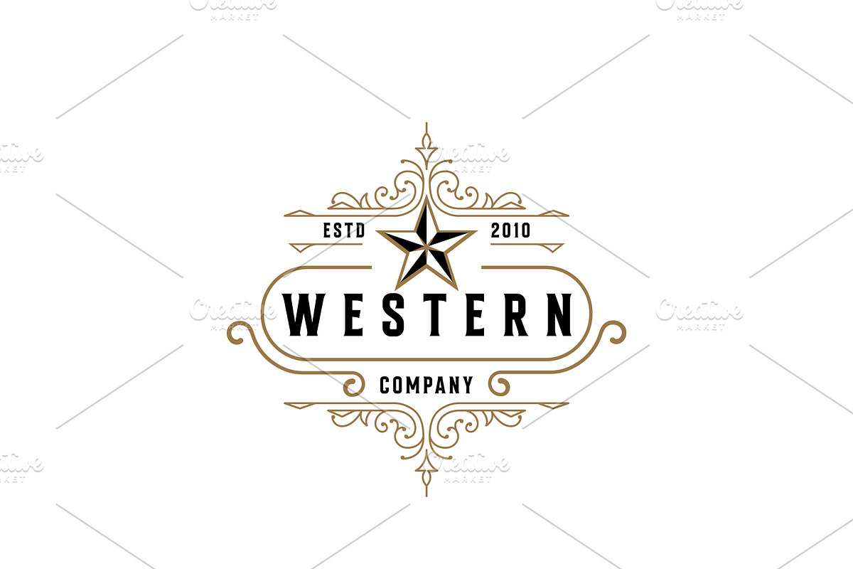 Vintage Western Logo Design, a Branding & Logo Template by AlvinStd