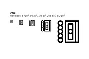 50 Economy and Finance Icons, an Outline Icon by Side Project (Thumbnail 4 of 7)