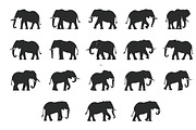 Elephant SVG Silhouette Clipart Set, a Person Illustration by Gfx Expert Team (Thumbnail 3 of 3)