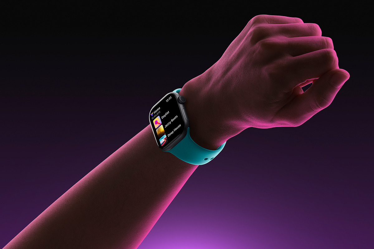 24 Watch Series 11 in Hand Mockups, a Wearable Device Mockup by Asylab (Photo 46 of 107)