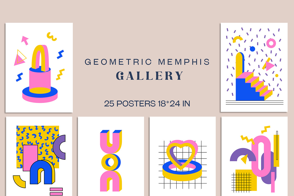 Modern abstract shapes. Memphis, an Object Illustration by Sofico (Photo 11 of 19)