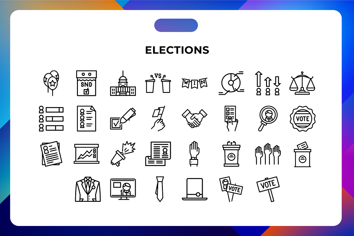 Elections Icons, an Icon by Wencory