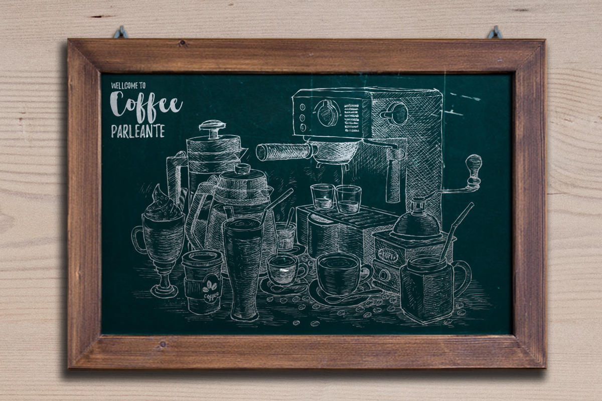 Watercolor Coffee Black Parleante, a Food Illustration by Graphobia (Photo 6 of 8)