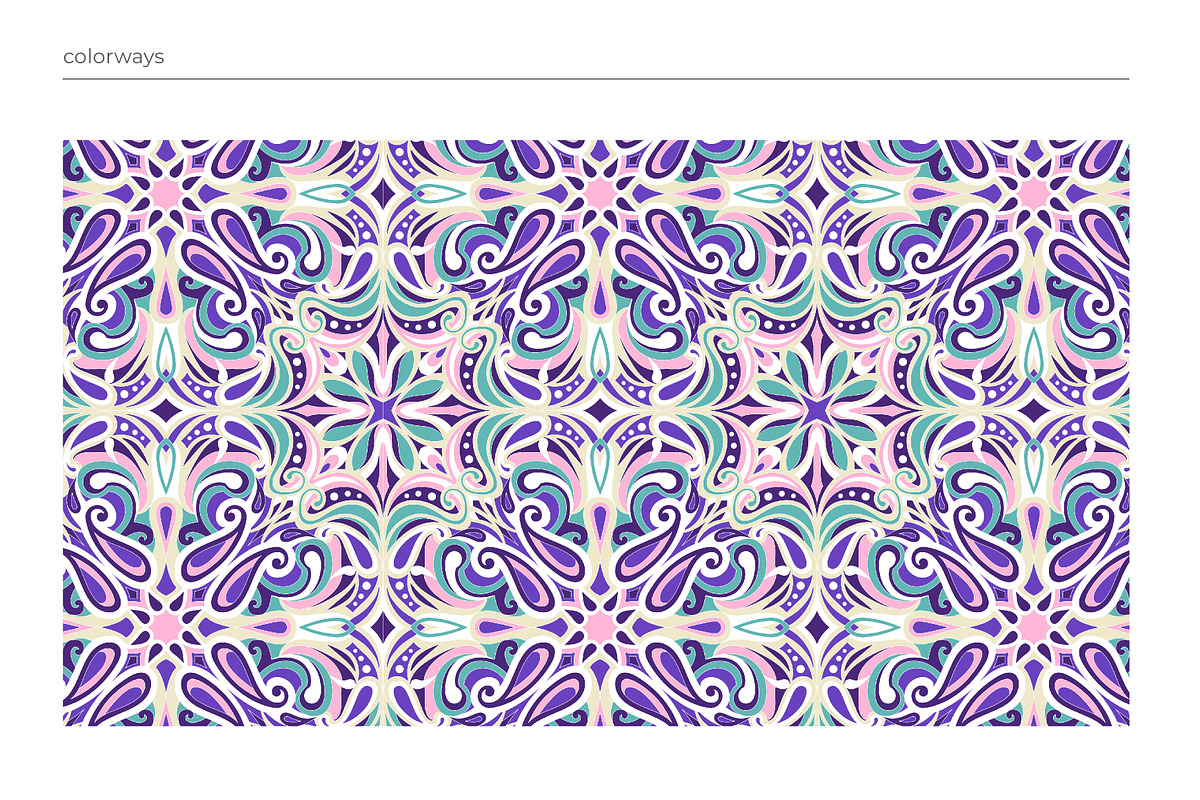 Elegant Paisley Mandala Pattern Pack, a Pattern Graphic by ASTUDIO (Photo 4 of 8)