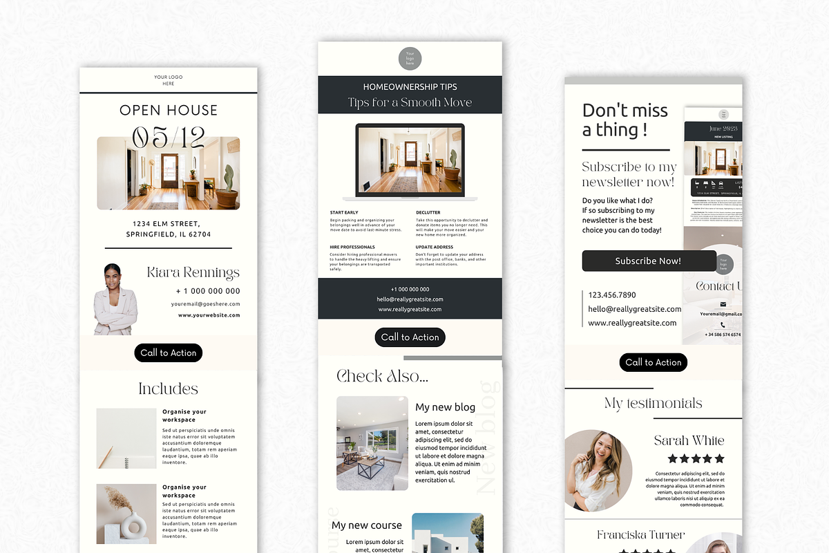 Real Estate Newsletter Template Pack, an Email Template by PittaFinePrint (Photo 9 of 10)