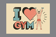 I Love Gym. Vector poster set., a Sport Illustration by PoPaShop (Thumbnail 5 of 7)
