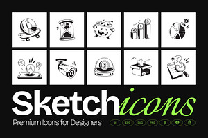 Sketch Icons, an Outline Icon by Prosymbols