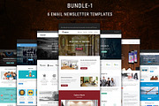 6 Email Newsletter Templates Bundle, an Email Template by Pennyblack Templates (Thumbnail 1 of 7)