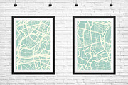 Dusseldorf Germany City Map in Retro, a Transportation Illustration by Booblgum (Thumbnail 6 of 8)