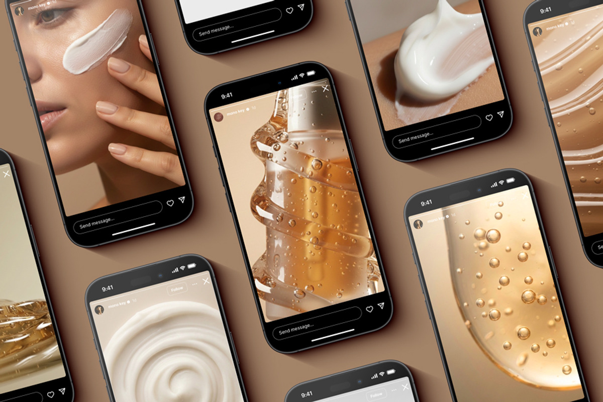 Skincare Reels Content Kit, a Social Media Template by MONO KEY STUDIO (Photo 2 of 7)