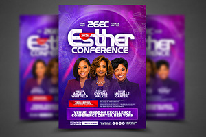 Esther Conference Church Flyer PSD