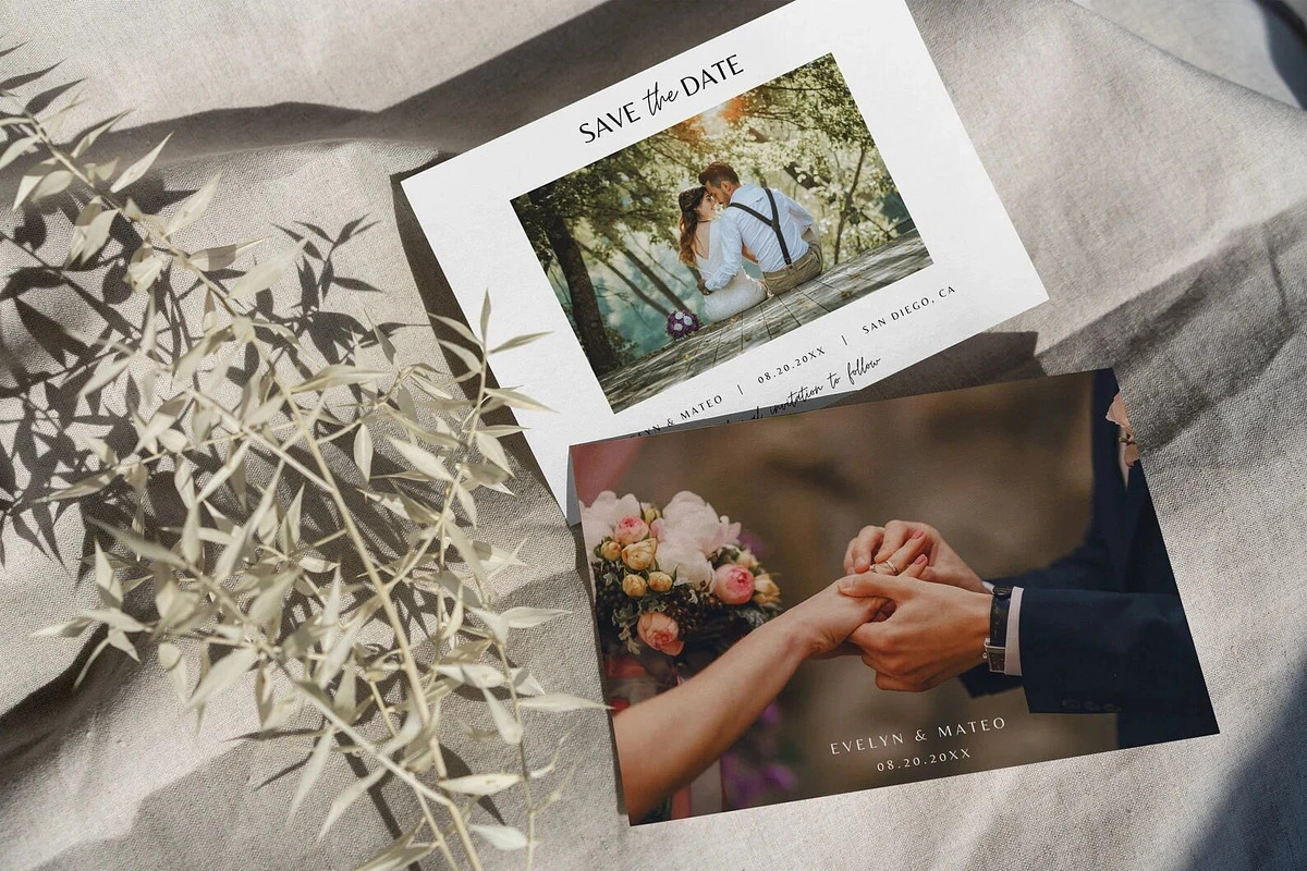 Modern Photo Save the Date Card, an Invitation Template by LucaTheme (Photo 2 of 5)