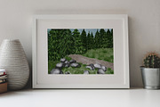 Wild Camping Watercolor Collection, a Sport Illustration by BarvArt (Thumbnail 12 of 22)