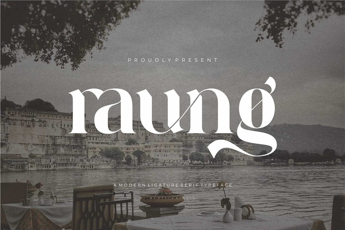 Raung Modern Ligature Serif, a Serif Font by Dylla_studio (Photo 1 of 13)
